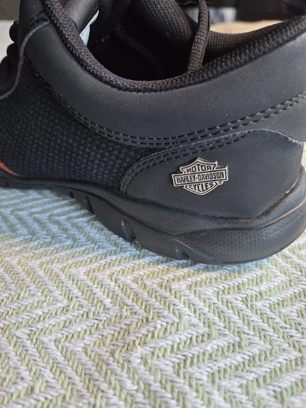 Harley-Davidson Jenkins D84087 Black Orange Sneakers Women’s Size 8